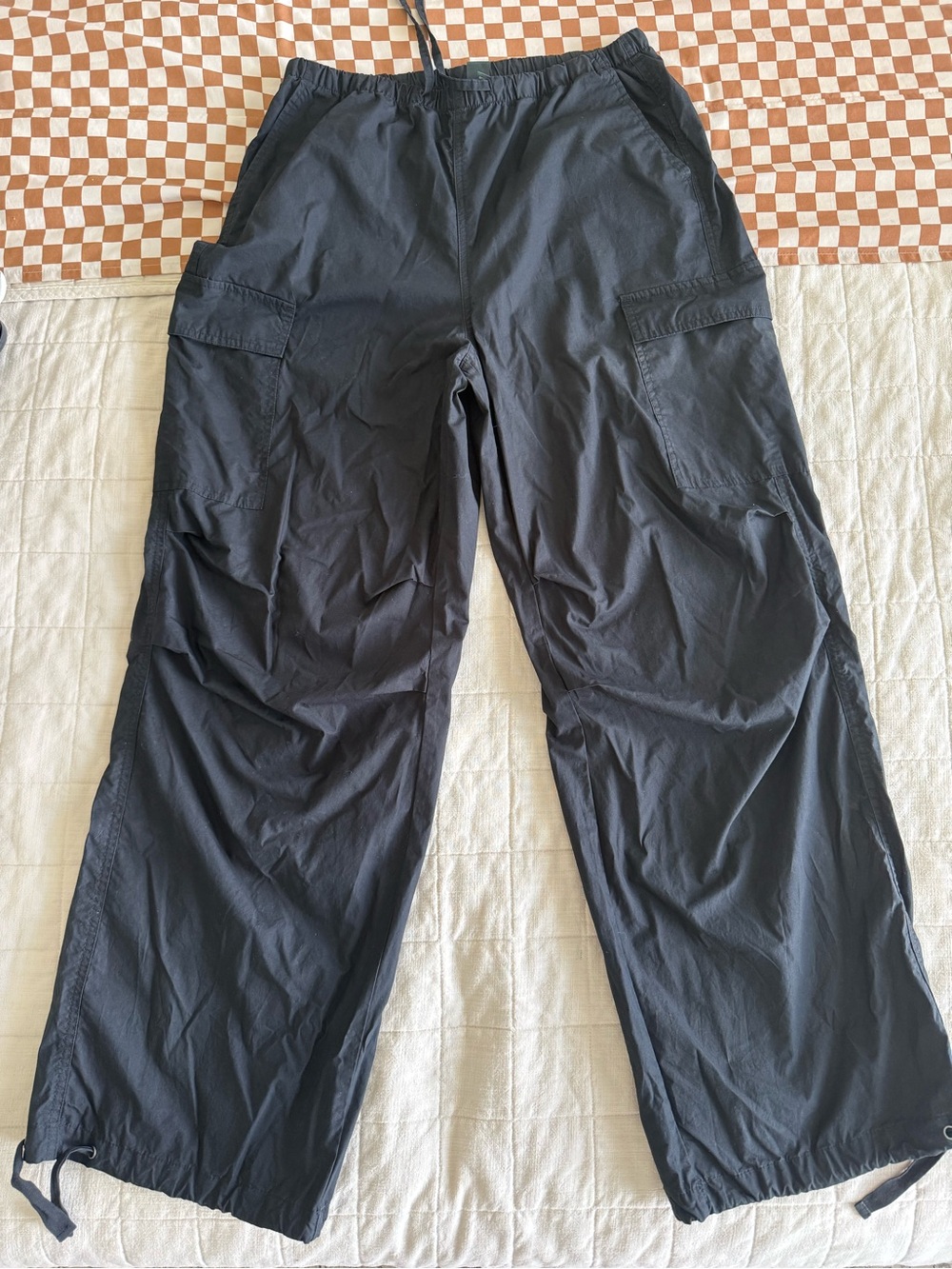 wild fable Black Wide-Leg Cargo Pants